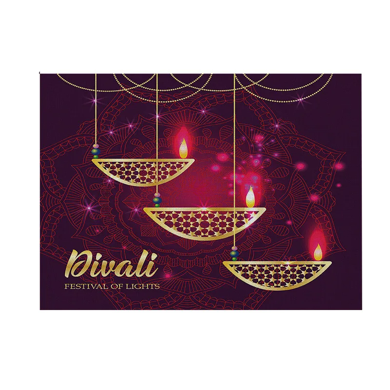 
EID Festival Decoration Cotton Linen Placemats For Home Table Decoration 