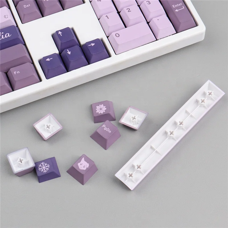 Hotsale GMK Frost Witch Keycaps Cherry Profile PBT DYE-SUB 129 Keys Purple Japanese Keycap For MX Switch Mechanical Keyboard