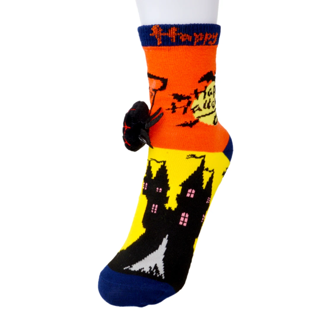 Custom Designed Cute 3D Christmas Gift Socks 100%Cottonn Cartoon Hosiery Girls Anti slip Bottom Funny Christmas socks