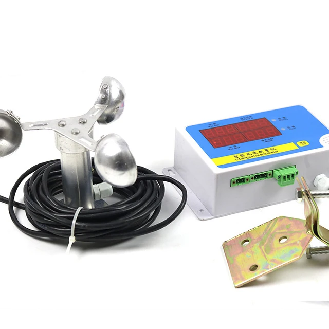Low Price Sale High-Precision Intelligent Wind Speed Measuring Instrument for Tower Crane Aluminum Alloy Cups 24V Anemometer Win