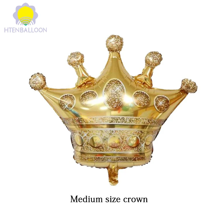 
Wonderful Big Royal Crown Foil Balloon Foil Christmas Self-sealing Gold Crown Shape balloon 