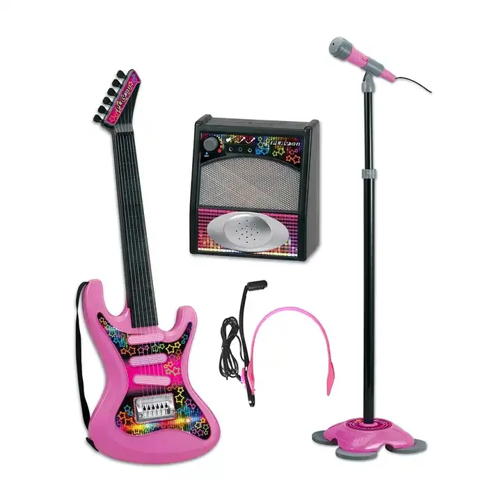 Karaoke Machine Musical Singing Guitar Set Kids Toys Educational Musical Instrument Electric Toy Guitar Set