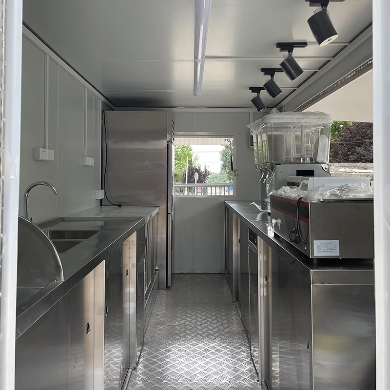 Internet Celebrity-Favored New Design Mobile Snack Dining RV Hotels Coffee Tea Stall Bakery Ice Cream Home Use Restaurants