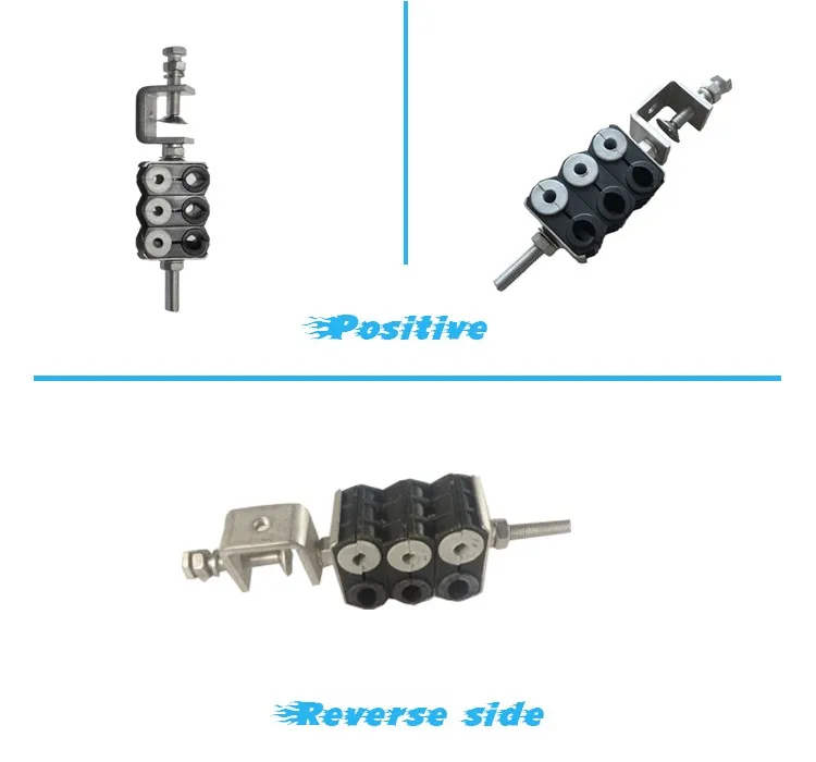 
Cable clamp of power and optic fiber cable 