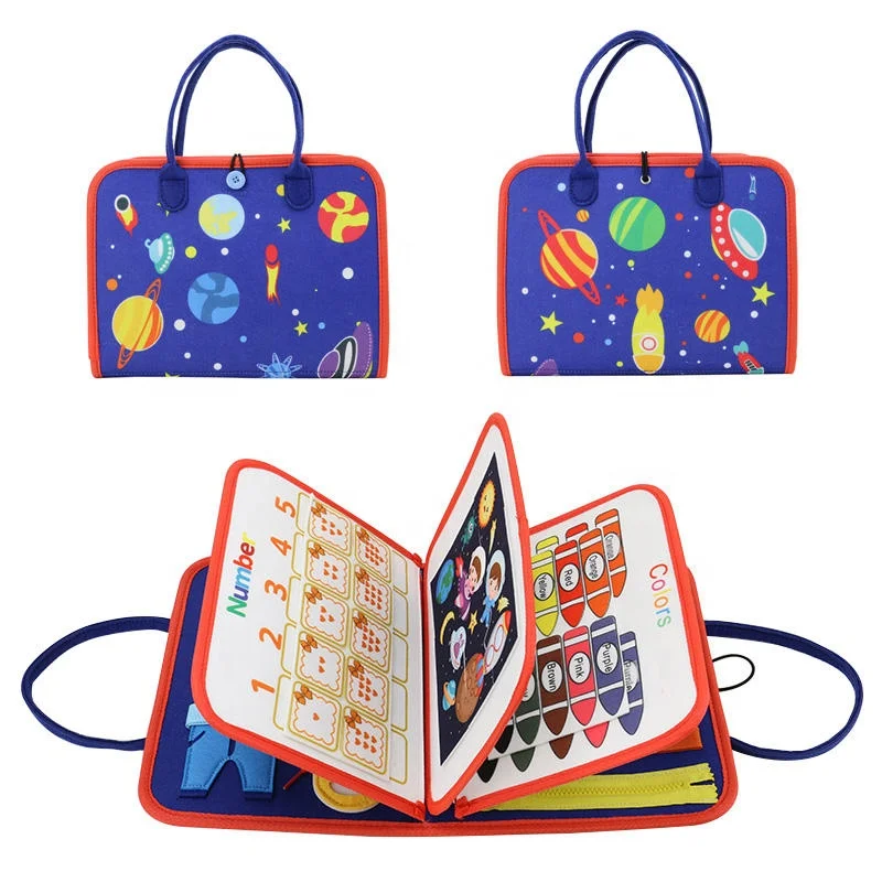 Felt Busy Board For Toddlers Educational Montessori Toys Toddler Activities BusyBoard in Dutch for 3 4 5 Years Old Boys Girls