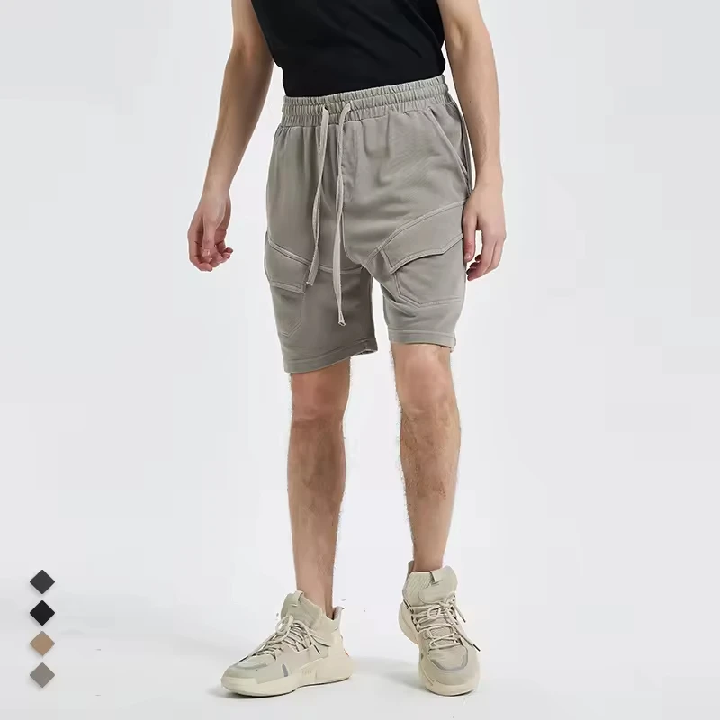 High Quality Heavyweight Cotton Vintage Washed Shorts Plain Blank Plus Size Hiking Shorts Men