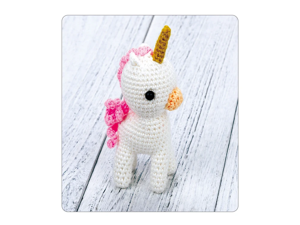 Unique Colorful Bear DIY Gift Braid Knitting Crochet Doll Set