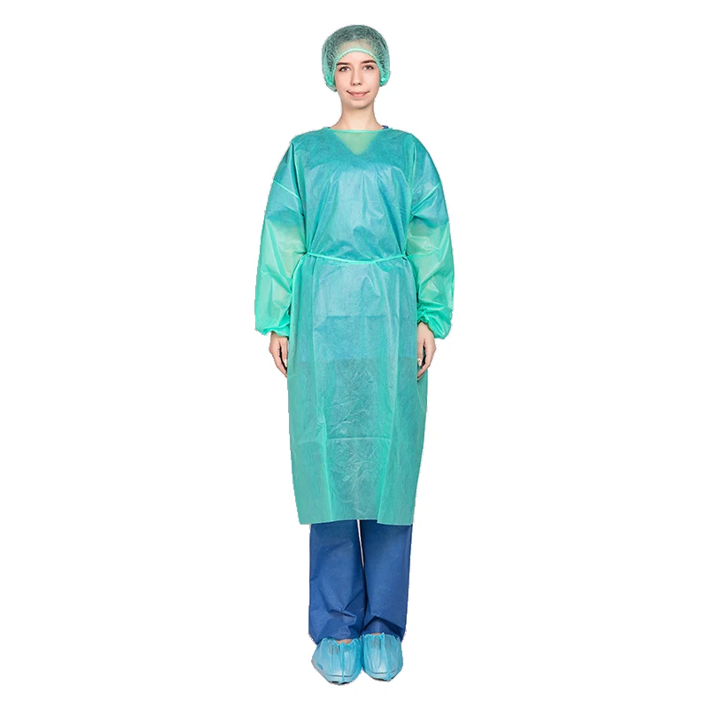 20gsm 25gsm 30gsm 35gsm PP Isolation Gown Polypropylene Long Sleeve Doctor Disposal Medical Gowns