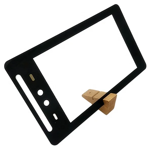 Factory customized black glass panel silk screen for display touch electronic glass