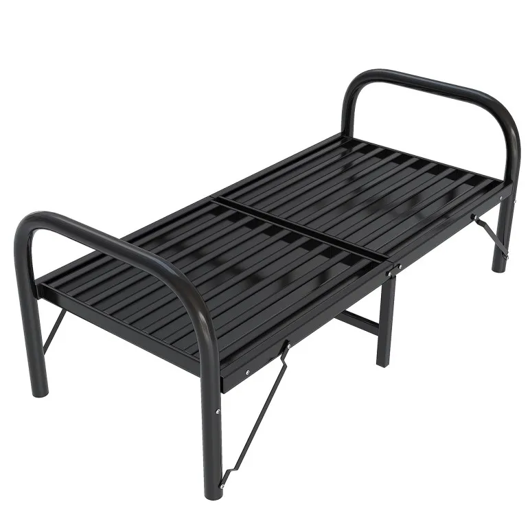 Недорогая кровать с современным дизайном металлическая складная горизонтальная железная пьегированная