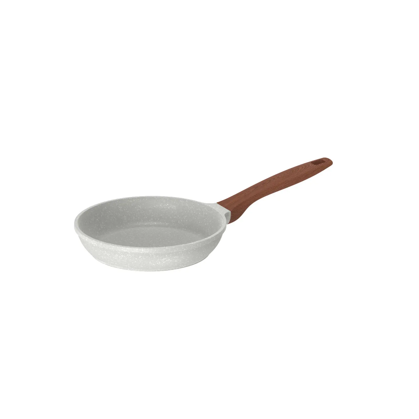 MYH Aluminum Ceramic Marble Coating Frying Pan Saute Pan Cookware With Glass Lid Wooden Bakelite Handle Induction Bottom