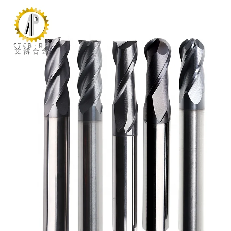 CNC Router Radius HRC55 HRC50 2 flutes 4 Ball Nose 1 Flute Straight Roughing Corn Teeth Engraving End Mill Cutter Carbide