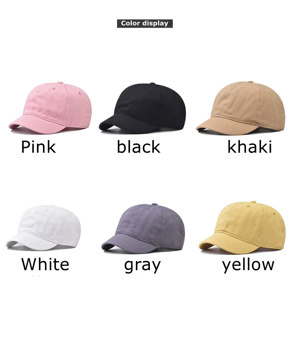 Short brim fashion couple American vintage baseball cap small short brim embroidery wholesale custom baseball cap