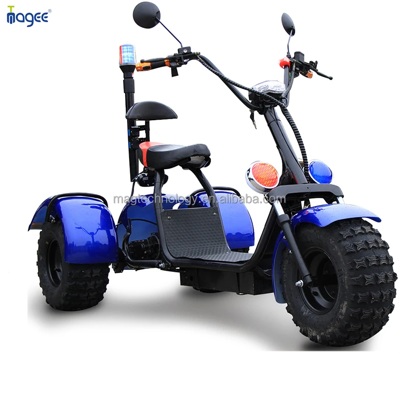2024 взрослый большой трехколесный 1500 W EU 200 кг Максимальная нагрузка E Bike Fat tyer электрический скутер Citycoco для продажи в Европе США