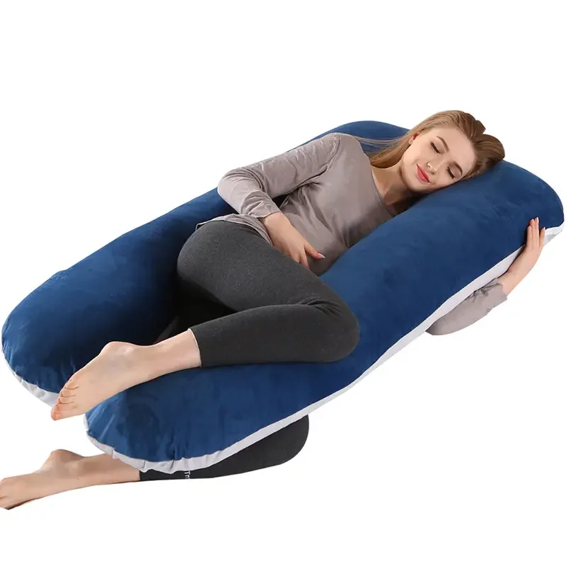 Hot Sale Full Body Memory Foam Pregnant Women Support Body Pillow Washable U Shape Pregnant Long Body Maternity Pillow