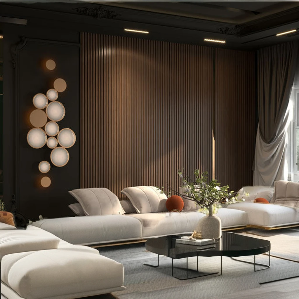 Luxury bedroom modern headboards wooden wall panels for hotel