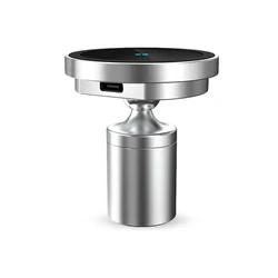 Metal aluminum dashboard air vent 2 in 1 anti-slip 15w fast charging wireless magnetic car charger mount