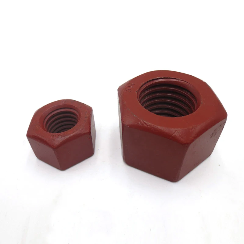 M6 ASTM A194 Grade 4  Heavy Hex Nut carbon Steel hex nut with PTFE coating