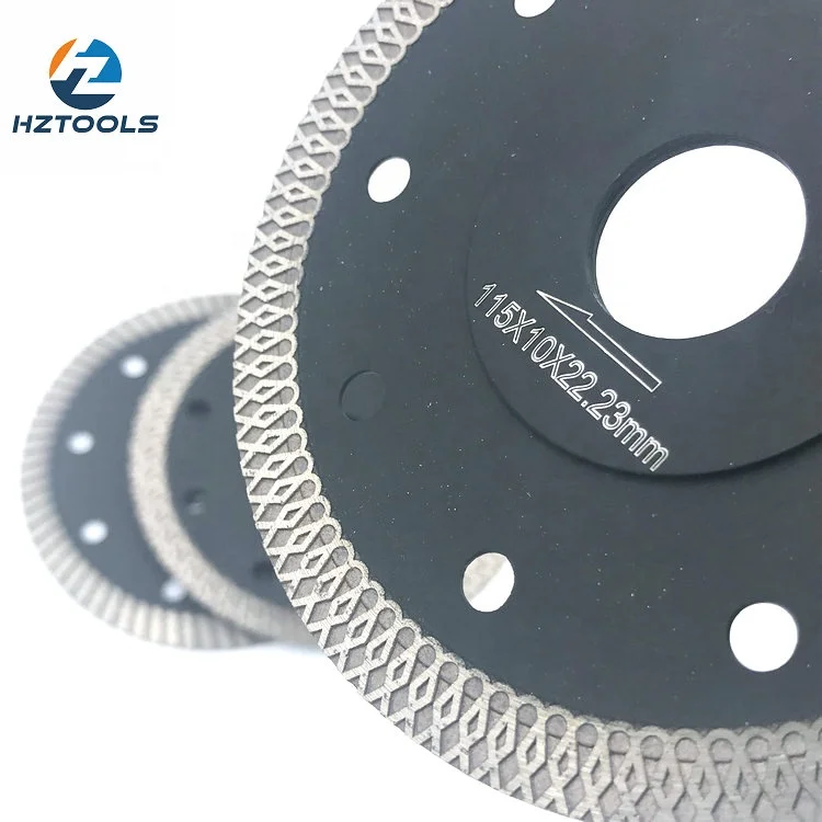 Grade a 115*1.2*10*22.23mm Tile Diamond Blade ultra Thin Turbo Mesh for Cutting Ceramic