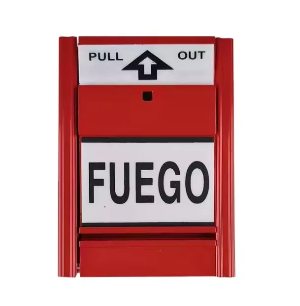Red Manual Pull Station for Fire Alarm Conventional Type Made of Metal Material