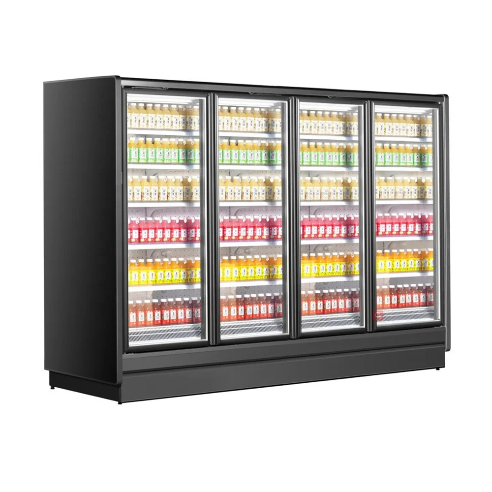 Commercial Refrigerator vertical freezer Glass doors display freezer for supermarket
