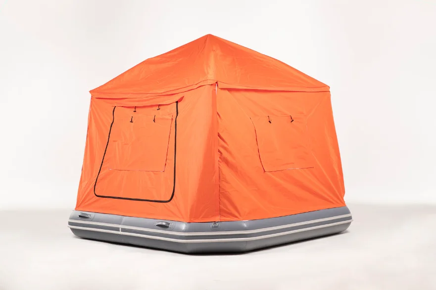 [The World is Your Waterbed]Outdoor Floating Inflatable Shoal Family Camping Water Raft Tent for Sale
