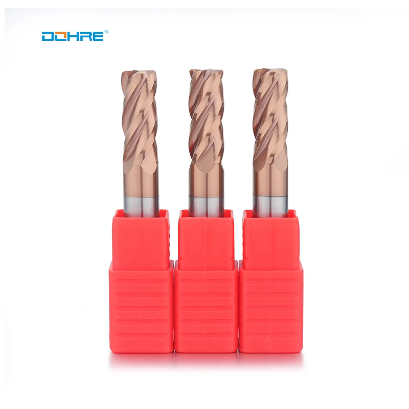 Dohre Wholesale High Precision 4Edge Tungsten Carbide Corner Rounding Cnc End Mills