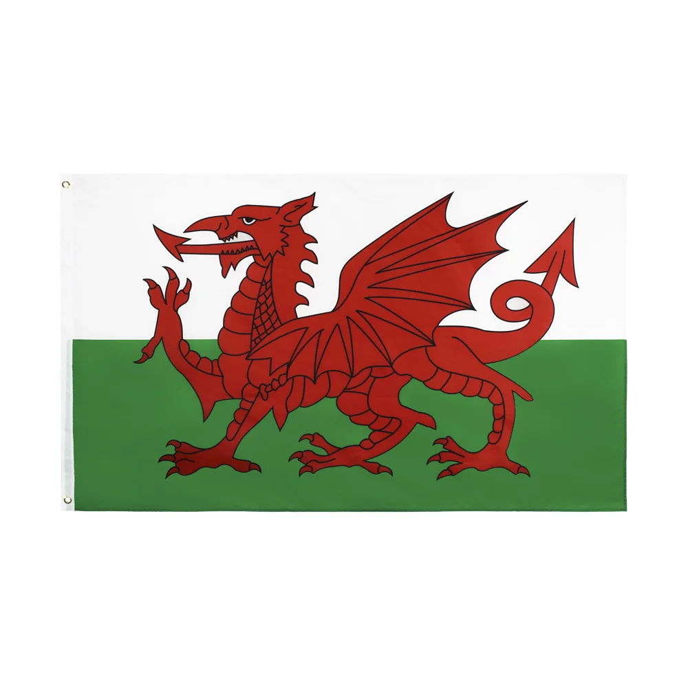 Wholesale Cheap 3x5 Good Quality Wales Welsh Dragon National Banner Flag