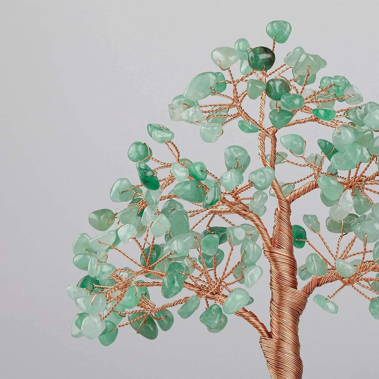 2024 MK High Quality Modern Rose Gold Seven Stones White Ceramic Round Bowl Base Small Tree Decorative Crystal Crafts