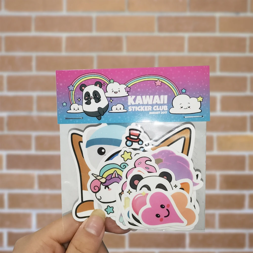 Custom Adhesive Label Cartoon Design UV Die Cut Sticker Printing Waterproof Recyclable PVC Vinyl Stickers