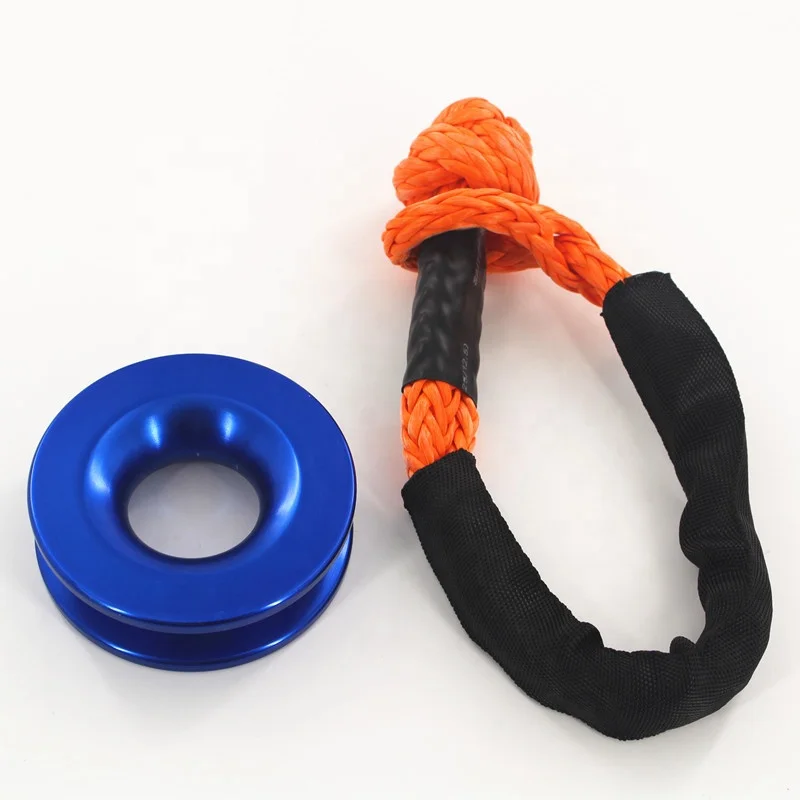 10MM Heavy Duty Offroad Soft Shackles 60CM Synthetic Winch Rope With Soft Shackle