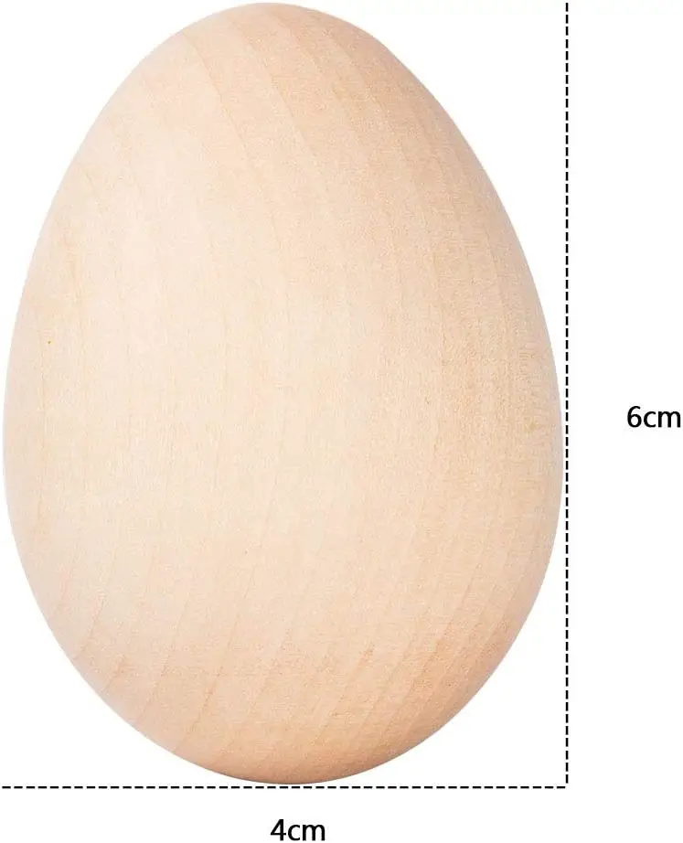 Wholesale Unfinished Smooth Wooden Easter Eggs to Paint Wooden Eggs for Crafts