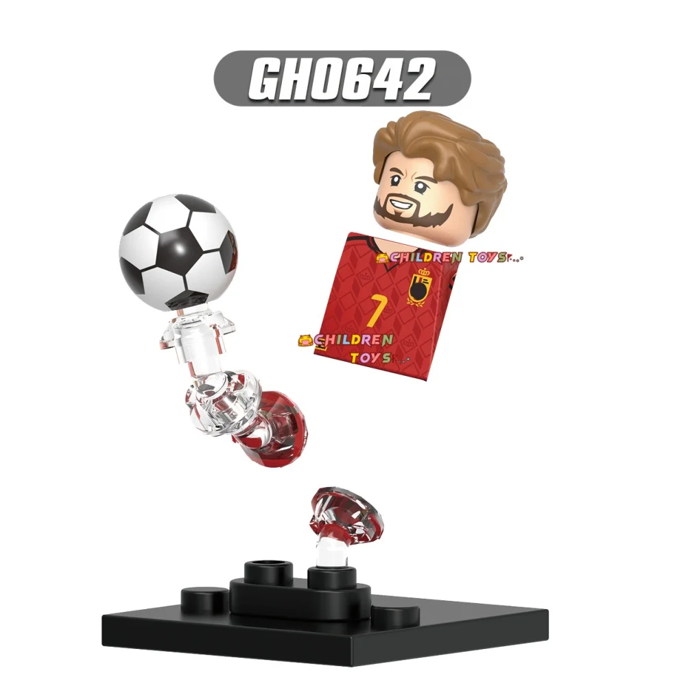G0182 Messi Mbappe Ronaldo Kroos Kane известный футбольный игрок пластиковый строительный блок игрушечный кирпич для детей подарок унисекс