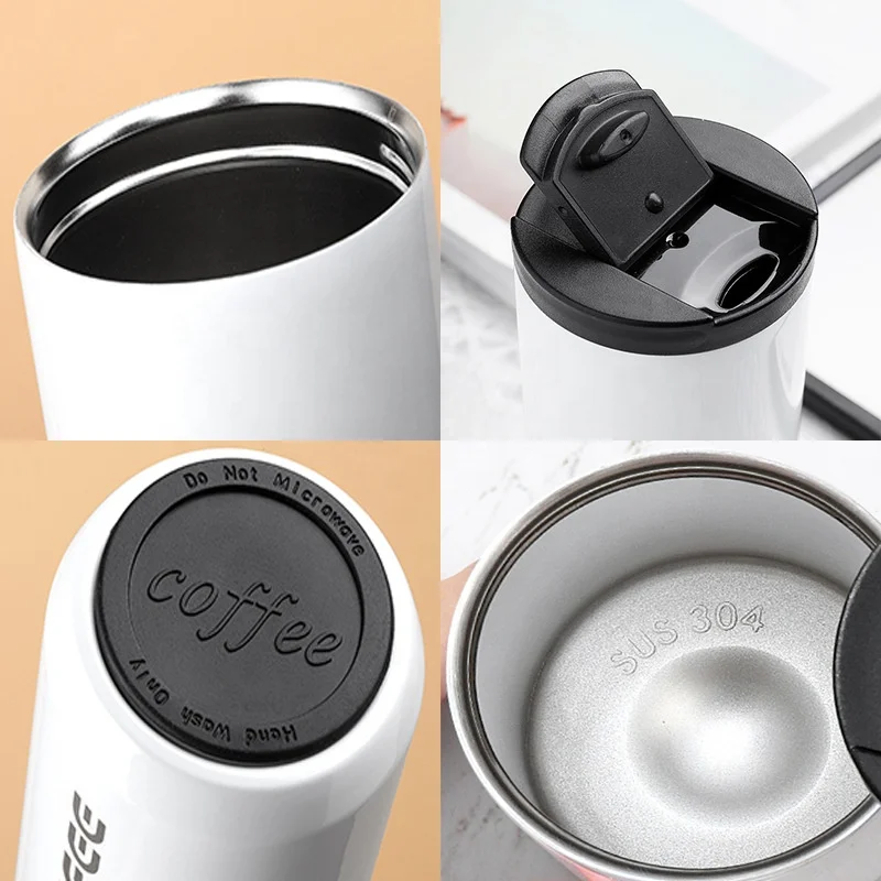 New Wholesale High Quality 304 Stainless Steel Double Wall Portable Food Grade Travel Tumbler Vacuum Coffee Cup With Lids