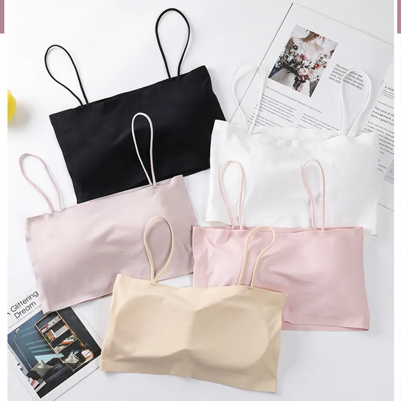 Custom seamless underwear 3001# The Latest Design Ladies Tube Top Ice Silk Comfortable Sling Tube Top Bottoming Inner Wear Bra