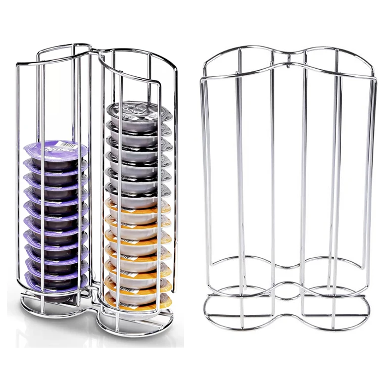 Display Rack For Tassimo 32 Coffee Pack Iron Chrome Plated Metal Wire Home Coffee Capsule Holder