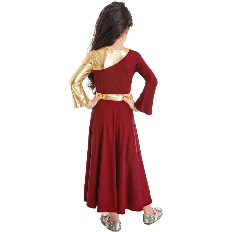 4-14 Stage Dance Performance Wear White Lyrical Ballroom Line Dancing Costumes Dresses China Kids Girls Dance Dress