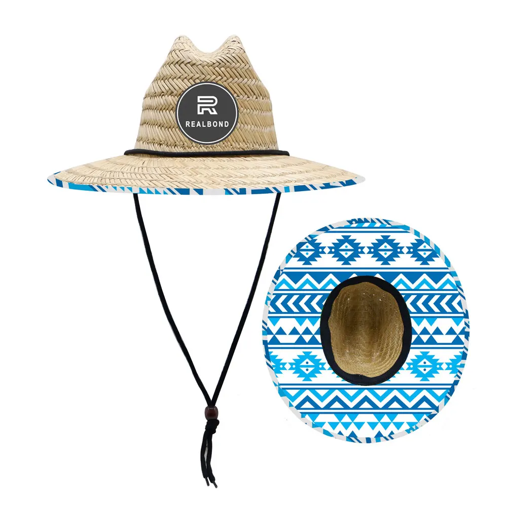 Sombrero playero летняя уличная Солнцезащитная Этническая Регулируемая соломенная шляпа спасателя