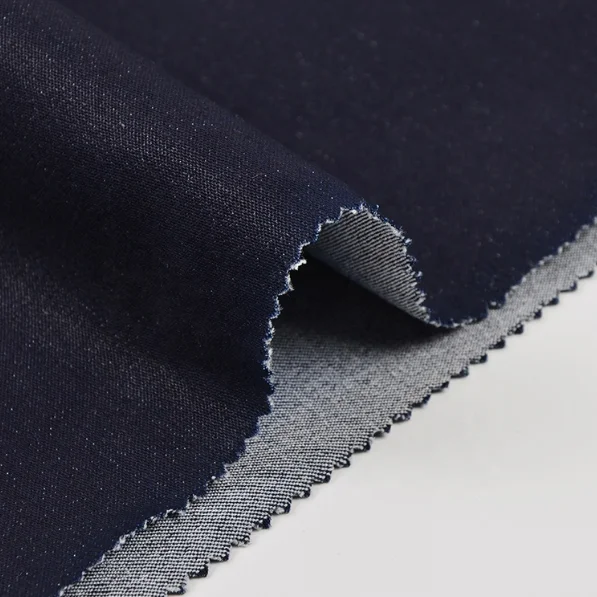 New designs in stock woven cotton polyester spandex stretch denim fabric material price per meter