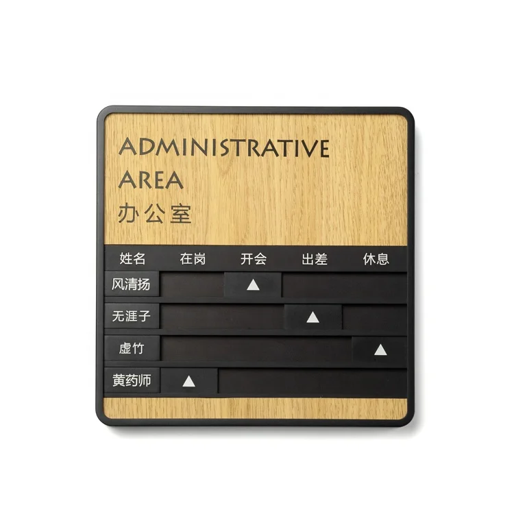 
High end metal interior Office sign customization 