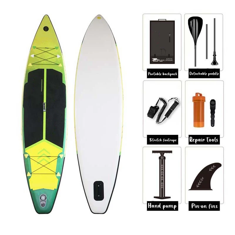 China manufacturer Outdoor  water sport Inflatable Surfboard with Sup Board Paddle standup board Waterplay Surfing