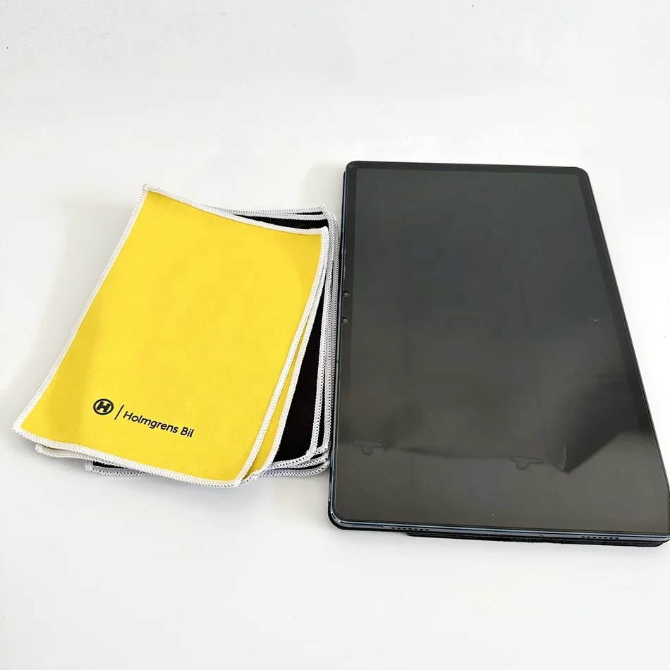 Customized Logo Silk Print Dual-side Microfiber Screen Cleaning Cloth