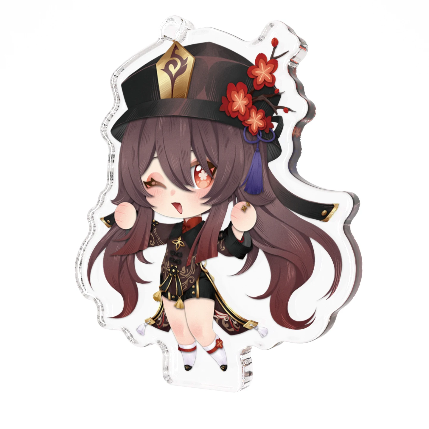 PAKA Cute Plastic Cartoon Acrylic Keychain Blanks Clear Custom Acrylic Keychain Charm Sublimation Printed Anime Acrylic Keychain