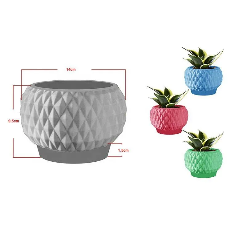Hot Selling Flower Pot Desktop Silicone Mold Flower Pot Vase for Living Room