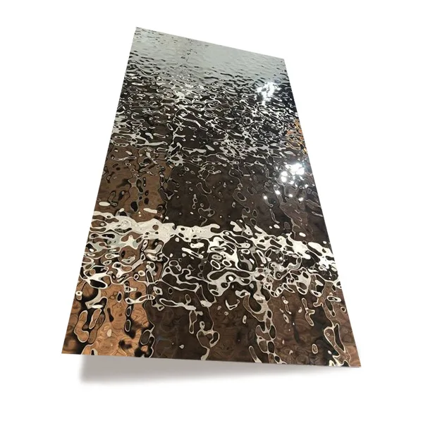Stainless Steel Water Ripple Pattern Sheet for Entertainment Ceiling Golden Panels