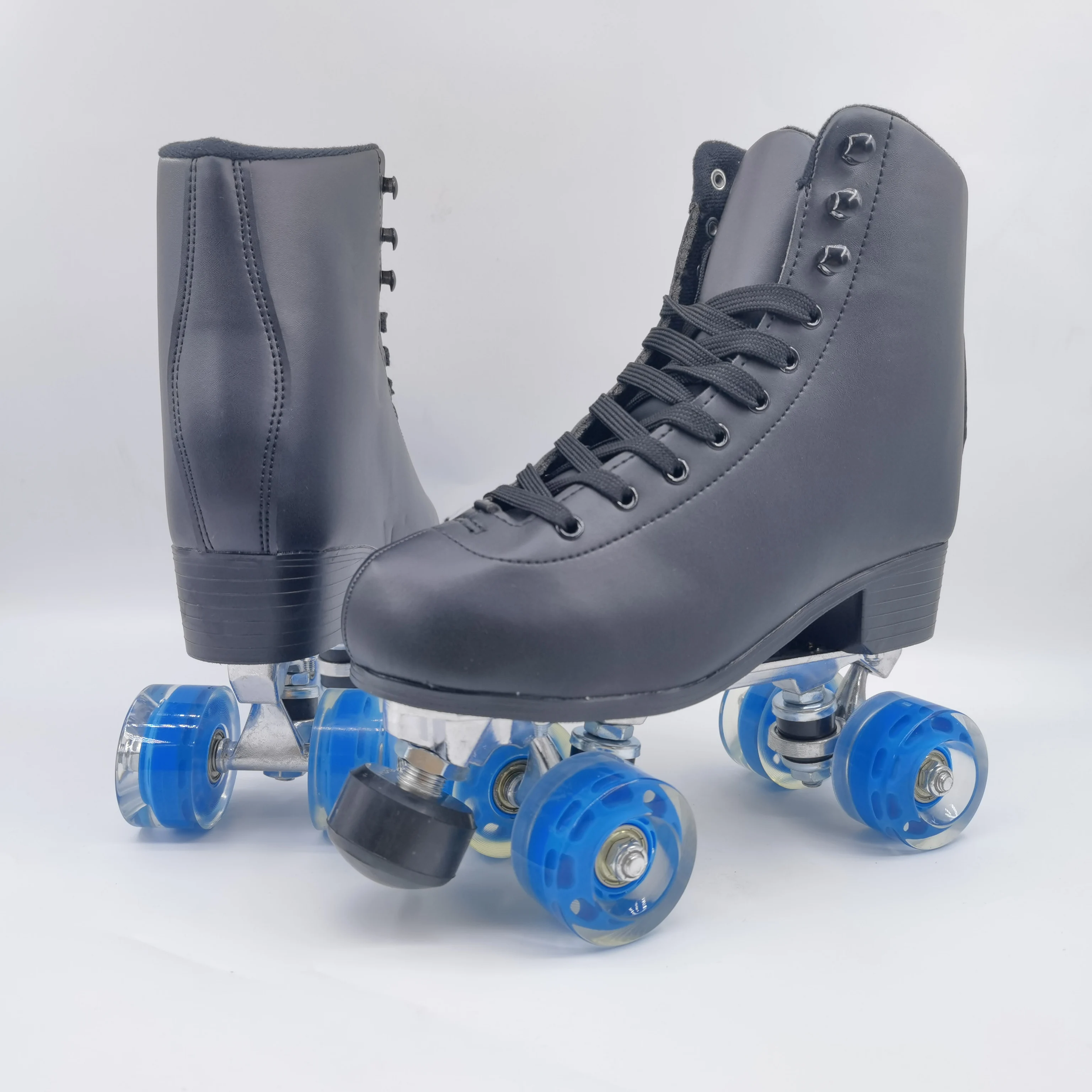 Amazon Hot selling high quality 4 wheels roller skates professional classic black quad skates