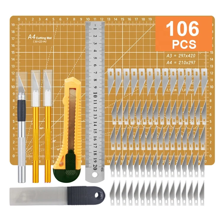  106 шт. DIY ручной инструмент A4 коврик для резки точность резьба Ремесло Хобби нож