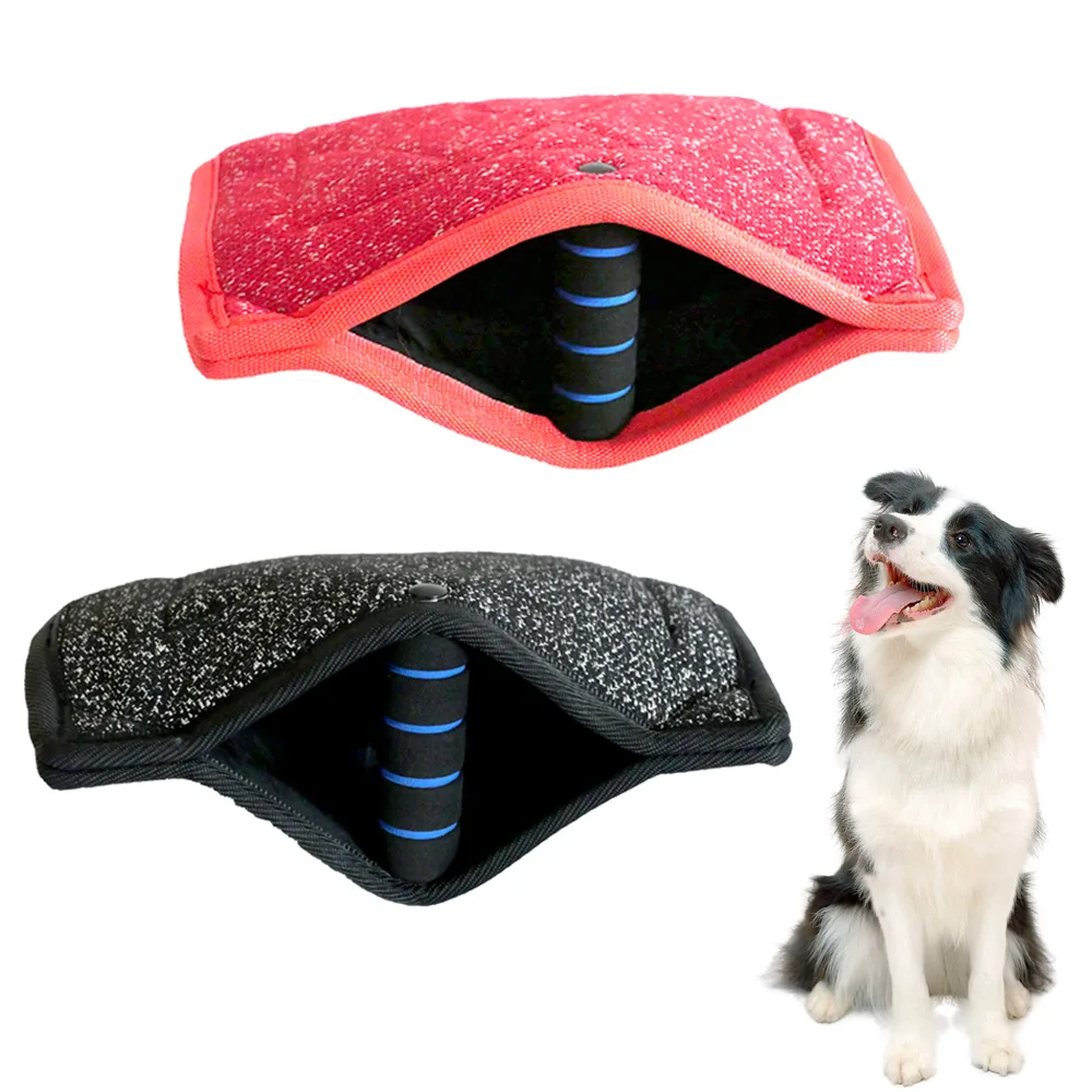 Dogs Toys Interactive Tear-resistant Cloth Dog Bite Pillow with Single Handle Durable Training and Tug Toy for GSD Malinois