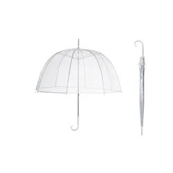 23'8ribs waterproof transparent plastic folding umbrella