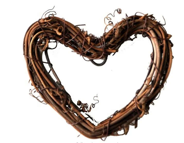 DIY Crafts Natural Grapevine Heart Wreaths Willow stick